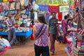 Tourist flea market in India Royalty Free Stock Photo