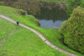 Tourist footpath in mountain