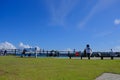 Tourist get their tripods ready at Eminokotenbo Park, Tanegashima, Kagoshima Prefecture, Japan.