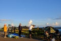 Tourist get their tripods ready at Eminokotenbo Park, Tanegashima, Kagoshima Prefecture, Japan.