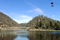 Tourist on Gorge Scenic Chairlift in Launceston Tasmania Australia