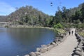 Tourist on Gorge Scenic Chairlift in Launceston Tasmania Australia