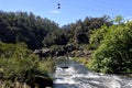 Tourist on Gorge Scenic Chairlift in Launceston Tasmania Australia