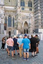 Tourist group in Regensburg, Germany Royalty Free Stock Photo