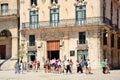 Tourist group in Havana, Cuba.