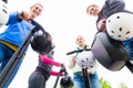 Tourist group having guided Segway tour Royalty Free Stock Photo