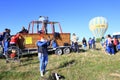 Tourist group after hot air balloon tour in Cappadocia Turkey