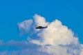 Tourist helicopter flies over the Caribbean Sea in Mexico