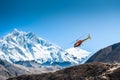 Tourist helicopter in Himalaya mountains, Nepal