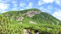 Tourist hiking trail in the Polish Tatra Mountains. Royalty Free Stock Photo