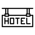 Tourist hotel icon outline vector. Travel tourism