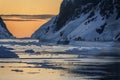 Tourist Icebreaker - Midnight Sun - Antarctica Royalty Free Stock Photo