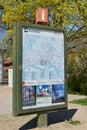 Tourist information with city map and the most important sights of Lutherstadt Wittenberg Royalty Free Stock Photo