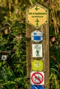 Tourist information forest pole