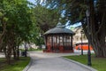 Tourist information pavilion in Plaza de Armas, Punta Arenas, Chile