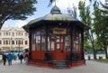 Tourist information pavilion in Plaza de Armas, Punta Arenas, Chile
