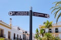 Tourist information sign in Ayamonte, Spain