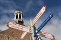 Zeeland street signs for tourists Royalty Free Stock Photo