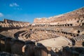 Tourist inside Rome Colosseum Italy