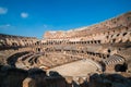 Tourist inside Rome Colosseum Italy Royalty Free Stock Photo