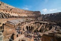 Tourist inside Rome Colosseum Italy Royalty Free Stock Photo