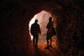 tourist in Las Medulas, a Roman gold-mining site. UNESCO world heritage in Castile and Leon, Spain - may 2023