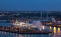 The tourist liner in port