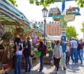 Tourist and local buyers at Viktualien Mark in Munich