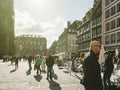 Tourist and locals discovering the French city of Strasbourg in