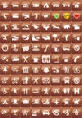 Tourist locations icon set