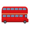 Tourist london bus icon cartoon vector. City deck truck Royalty Free Stock Photo