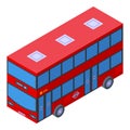 Tourist London bus icon isometric vector. England city