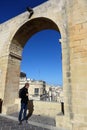 View Through Arch at the Upper Barrakka Gardens, Valletta, Malta Royalty Free Stock Photo