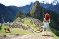 Tourist at Lost City of Machu Picchu - Peru Royalty Free Stock Photo