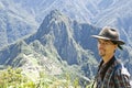 Tourist on Machu Picchu