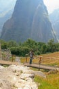 Tourist in Machu Picchu, Peru