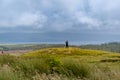 Tourist making photo of scenic Island of Mull landscape