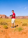 Tourist, man is taking pictures