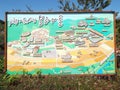 Tourist map in Bongha Village, birthplace of Roh Moo-hyun, 16th President of South Korea