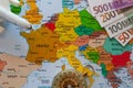 Tourist map of europe for travel