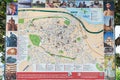 Tourist map of the medieval city of Piacenza, Italy Royalty Free Stock Photo