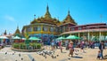 The tourist market at Hpaung Daw U Pagoda, Inle Lake, Myanmar