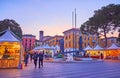 Tourist market on Piazza Cappelletti, Desenzano del Garda, Italy