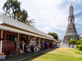 Tourist market by the Wat Arun Temple in Bangkok, Thailand