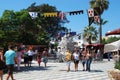 Tourist at Medieval Market, Barbate.