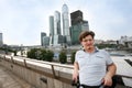 Tourist in Moscow Royalty Free Stock Photo