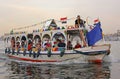 Tourist motorboat on the Nile river, Luxor Royalty Free Stock Photo