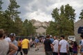 Tourist at Mount rushmore in summer Royalty Free Stock Photo