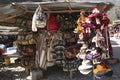 Tourist oriented souvenirs at the Pisac Market Cusco Peru UNESCO world heritage city