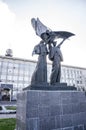 Russia. Penza. Soviet monument to the worker and collective farmer r